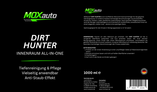 MOXauto DIRT HUNTER – Innenraumreiniger All-in-One